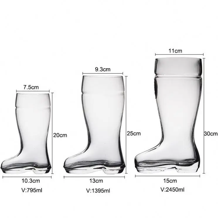 1 Liter Glass Das Boot Shape  Glass Beer Mug Drinking Glasses cups beer bottle beer glass bottle with swing