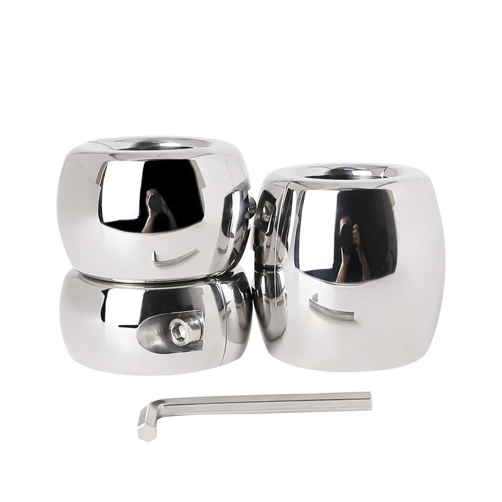 Stainless Steel Scrotal Restraint Pendant Ring Penis Weighted Lock Male Ball Stretcher