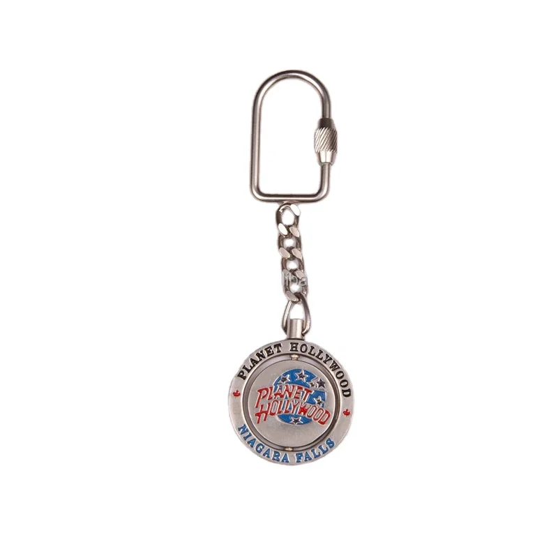 new fashion style spinning zinc alloy metal souvenir keychain, metal souvenir keychains state name,souvenir keychain las vegas