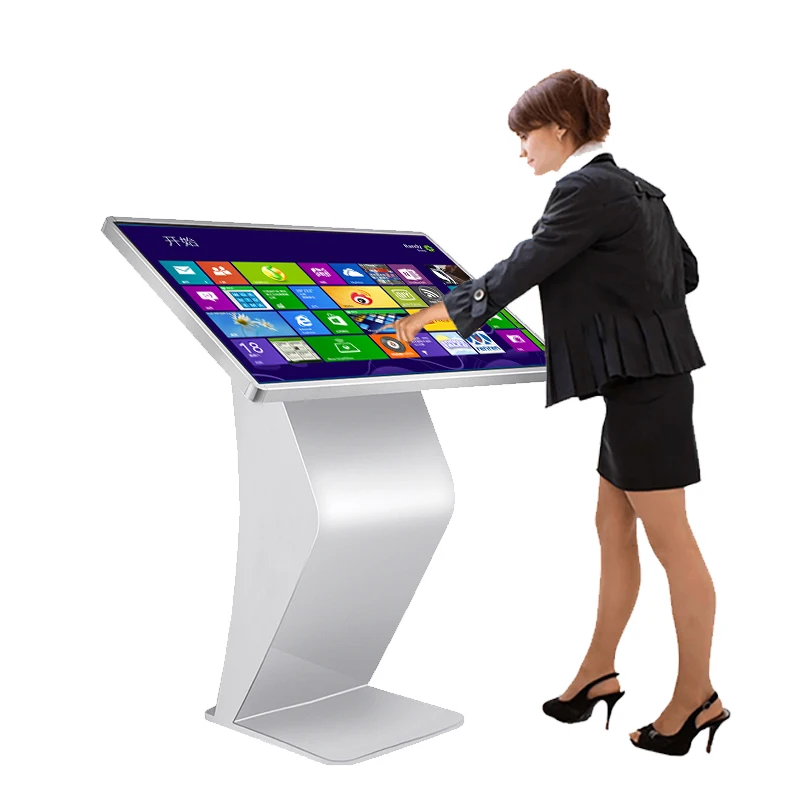 Low price 32 inch touch screen Android information computer stand kiosk