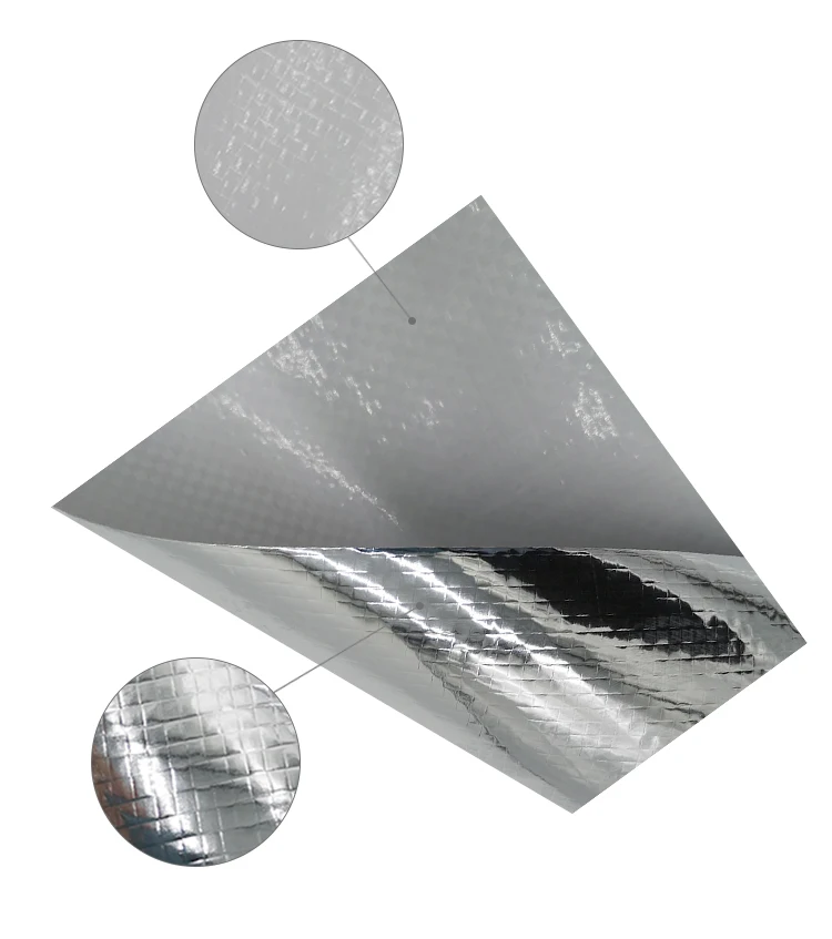 Reflective Radiant Barrier and vapor Barrier Aluminum Foil Woven Fabric for Roof Insulation