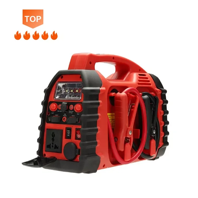 Car Battery Pack Booster Portable Charger Power Bank Built in Air Compressor Inflator 220V Output Car Jump Starter