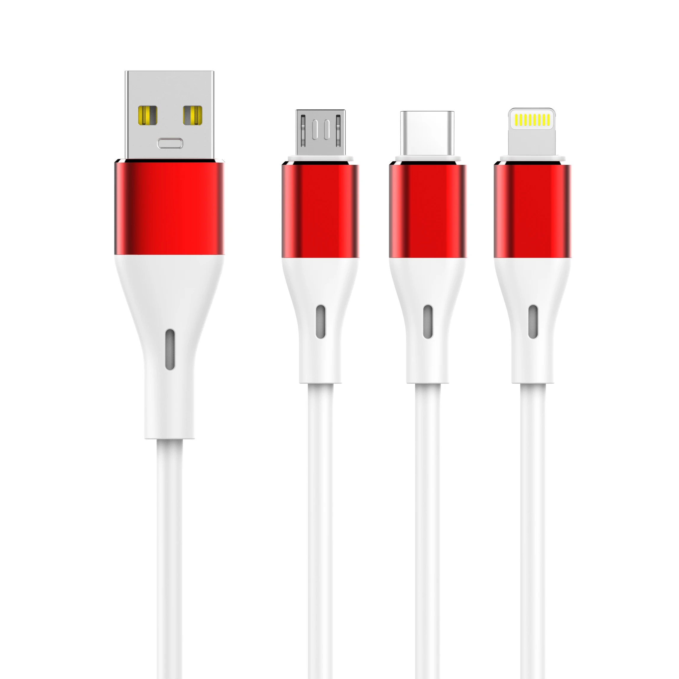 TL-102 Type-c Micro USB White PVC Mobile Phone Cable Fast Charger for