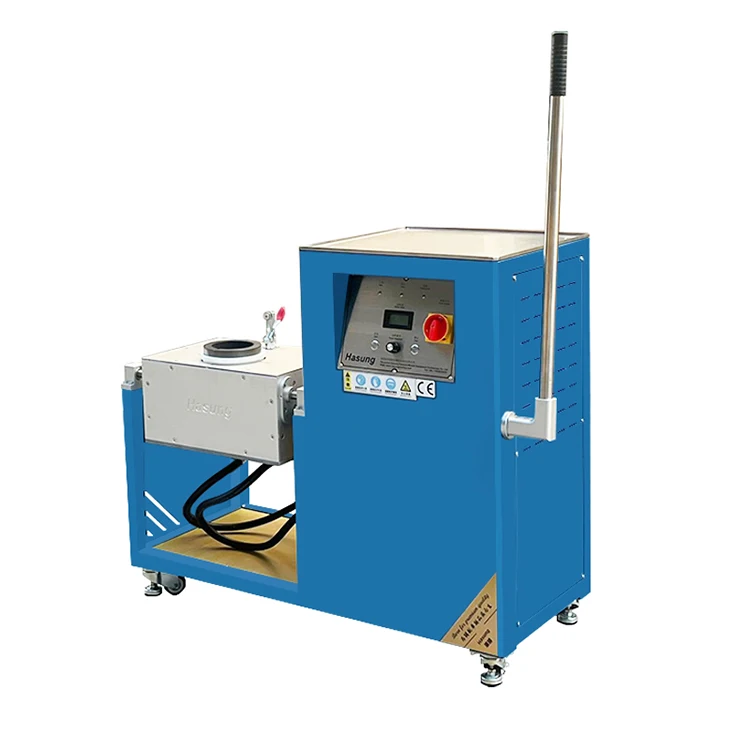 High Performance Melting Equipment Gold Silver Copper Alloy Smelter Manual Pouring Tilting Induction Melting Furnace