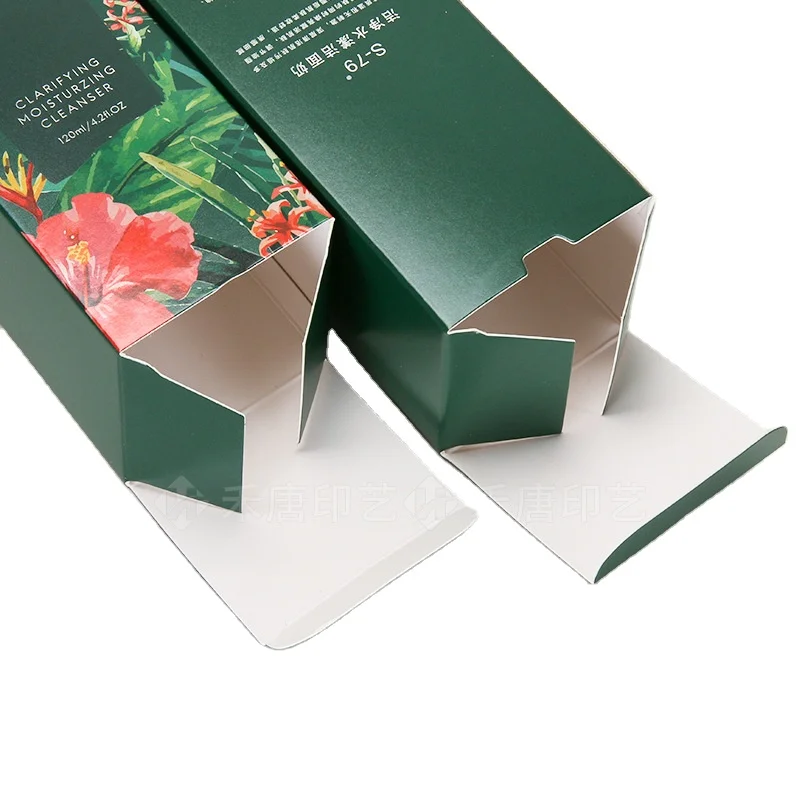 Custom retail skin care box packaging Printed folding cosmetic paper card box packaging