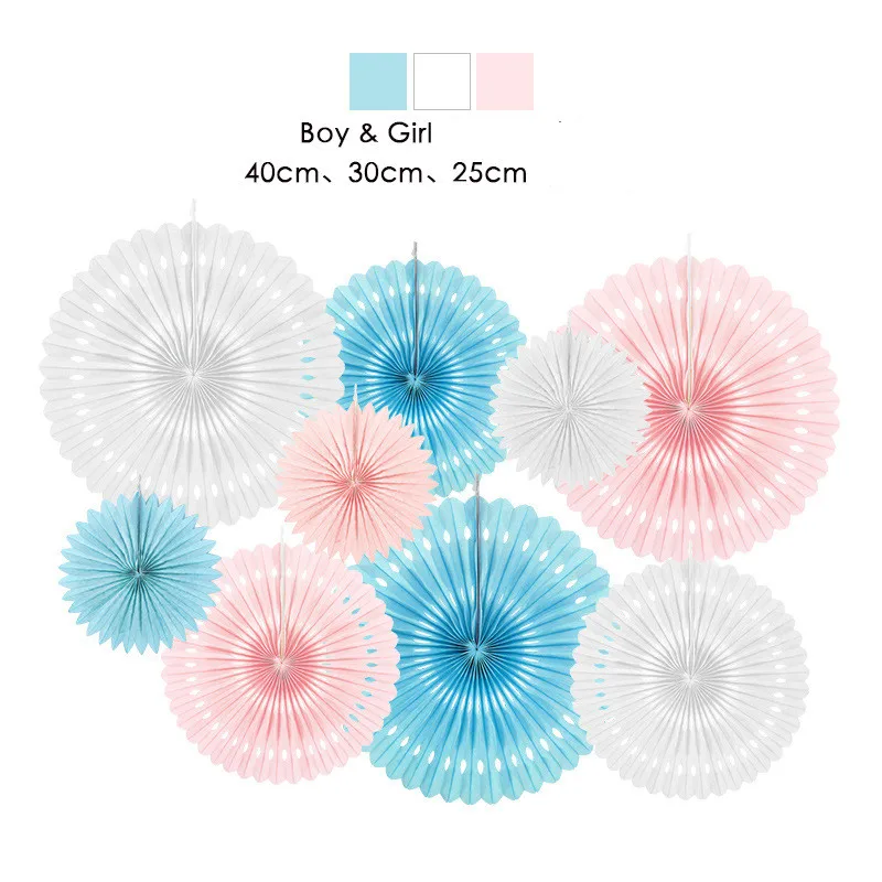 Macaron colorful  Party Hanging Tissue Paper Fans Set Garlands Decoration wall decor wedding birthday party Decoration supplies