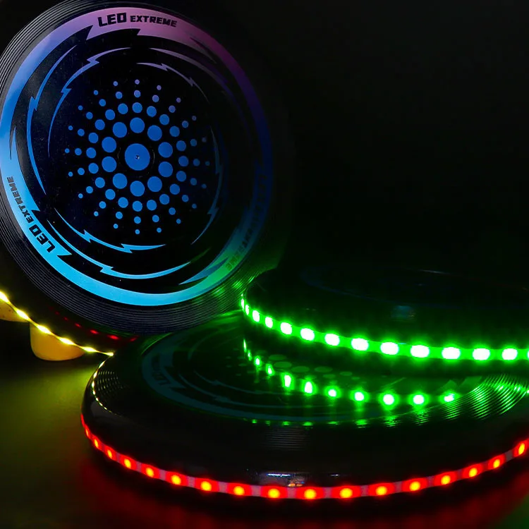 High Brightness LED Frisbee Auto Light Up Outdoor Sport Waterproof 49 LEDs Flying Ring