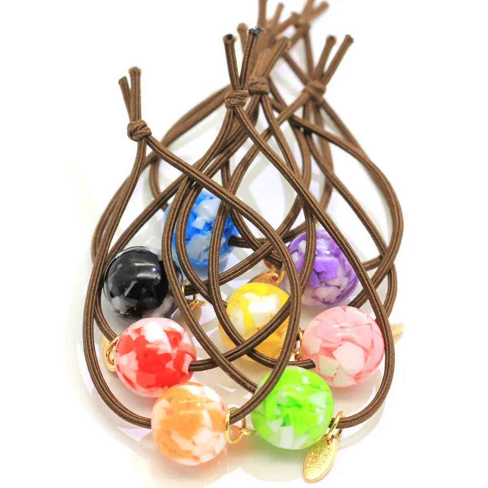 
Colored Round Beads Elastic Hair Band Tie Women Girls Simple Fashion Hair Scrunchies Ponytail Holders Hair Accessories 