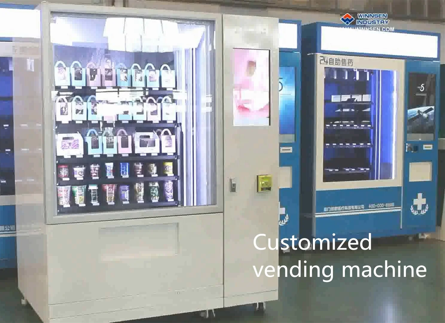 Umbrella sun glass raincoat vending machine with cash acceptor