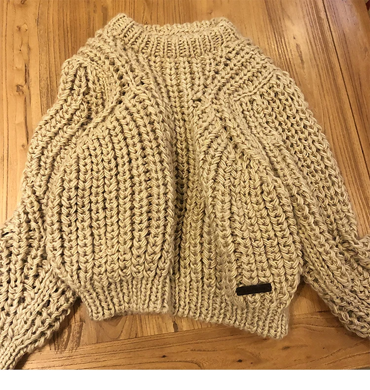 Chinese Factory Oem Odm New Arrival  O-neck High Quality Custom Hand Knit Women Sweater