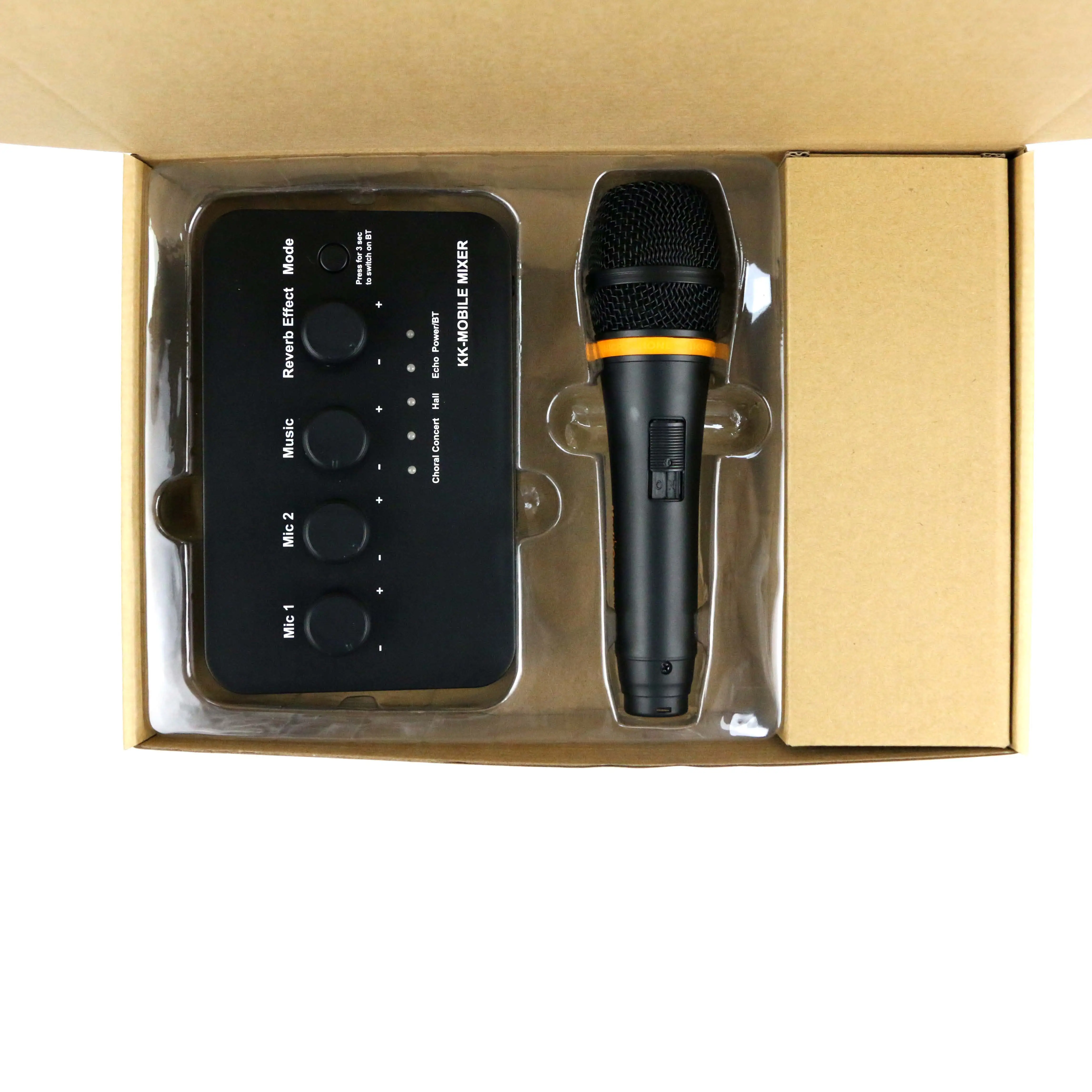 Sound Card karaoke Sound Mixer  for recording and Live Streaming with Reverb Effects