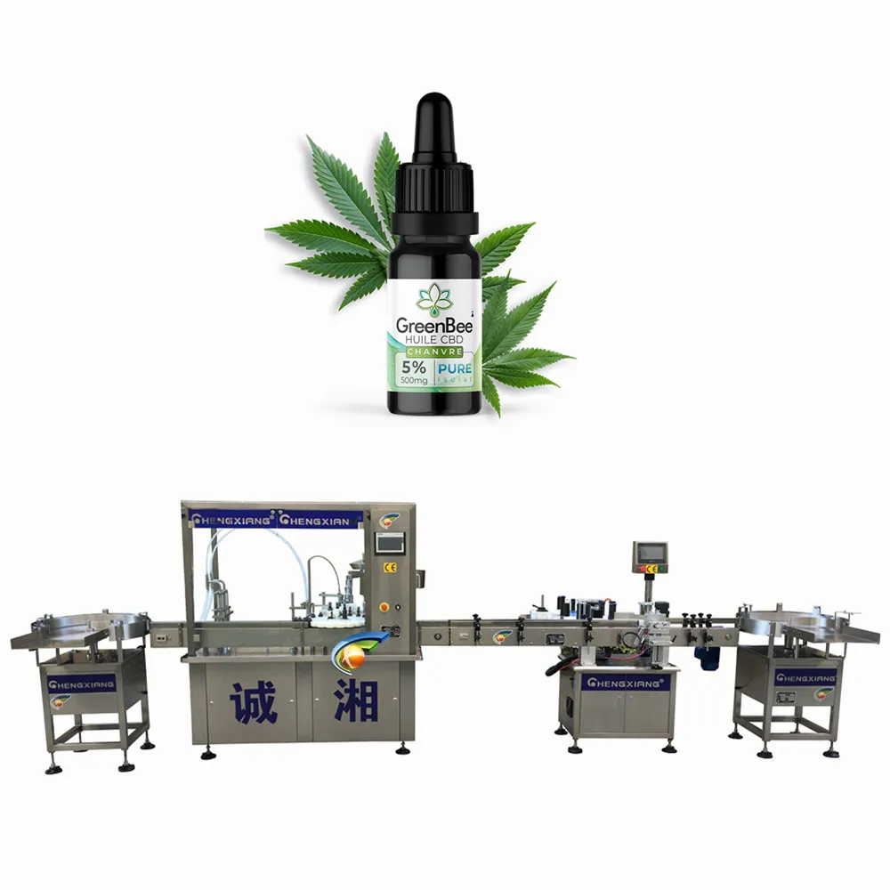 Automatic monoblock 5-50ml vials and e-liquid bottle filling dropper capping machine in one