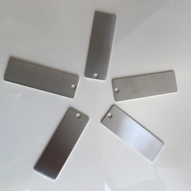 Personalized metal label tags silver square fashion custom blank name tags