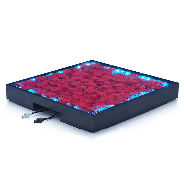 Зеркало с цветами 3D оптовая продажа светодиодная танцевальная панель для танцпола искусственными свадебной вечеринки или концертов