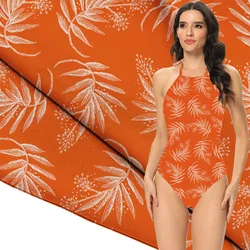 Custom digital print 4 way stretch UPF 50 sport bikini swimwear knit 88 nylon 12 spandex recycled swimsuit fabric