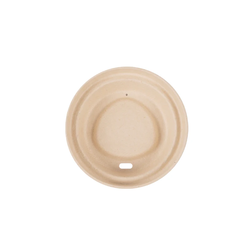 Hot Sale Manufacturer  biodegradable disposable paper coffee  cup lids sugarcane bagasse paper cup cover