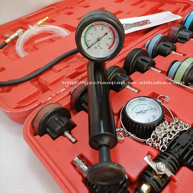 High Quality 28pcs 33pcs Radiator Pressure Tester & Vacuum Type Cooling System Kit X1v4 Universal Cooling System