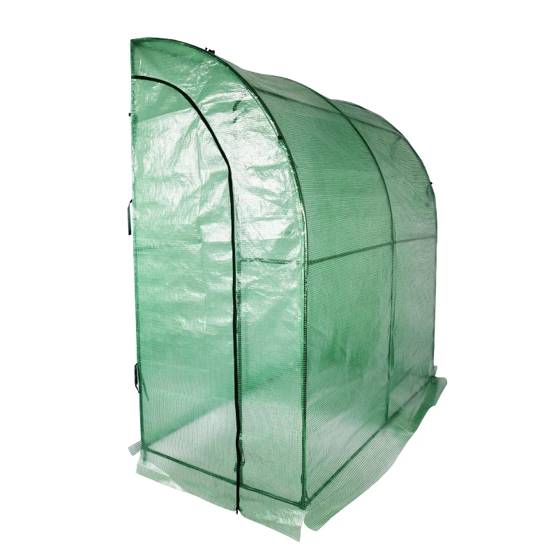 Vertak Steel Pipe Greenhouse Metal Frame Durable PE Mesh Cloth Plastic Greenhouses for Sale