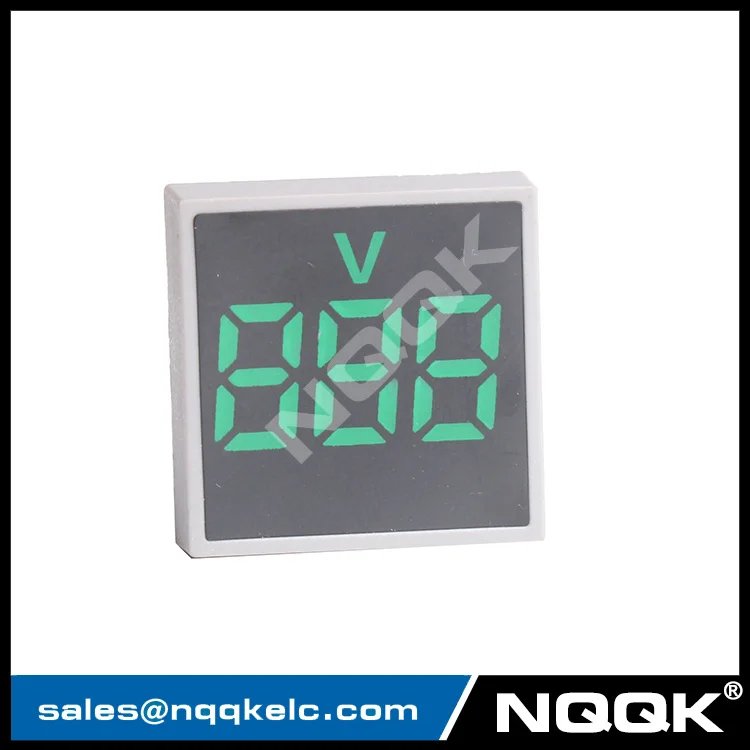 AD16 22 мм квадратный зеленый мини-индикатор лампа Цифровой вольтметр Вольтметр AC 0-500 В