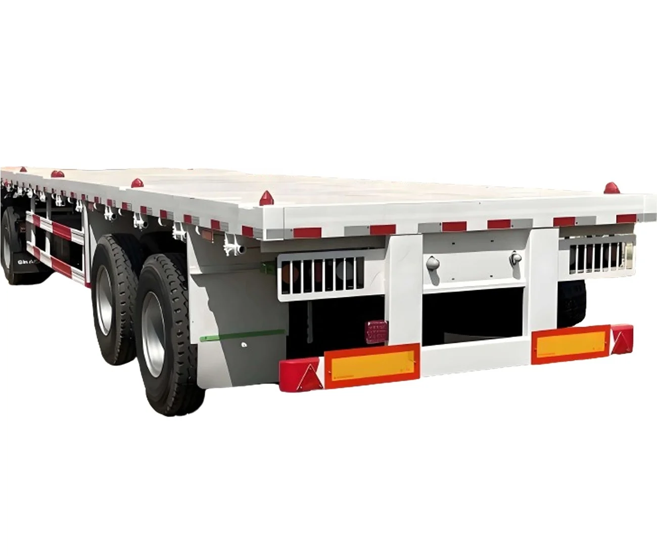 New 3 Axle 20ft 40ft Flatbed Semi Trailer With Locks For Container Transport Truck Trailers Direct Sales From China Factory