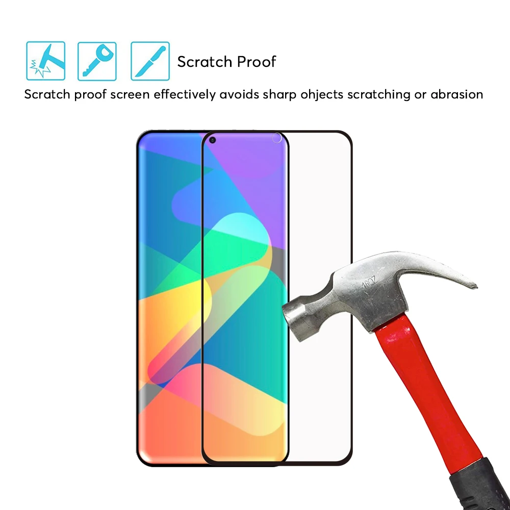 
High Transparent Nano Edge 3D Curved Anti-Fingerprint Tempered Glass Film For Samsung S20 Screen Protector 2 Pack 