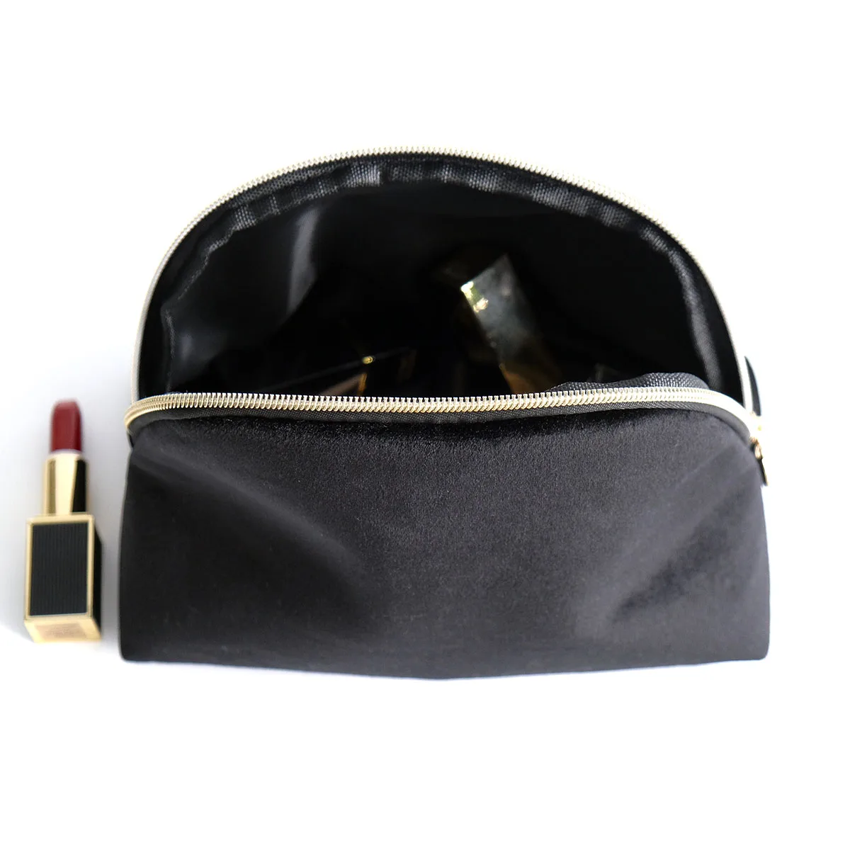 New Girls Velvet Organizer Cosmetic Bag Vintage Toiletry Bag Women Luxury Velvet Travel Makeup Bag Lipstick Pouch Beauty Case