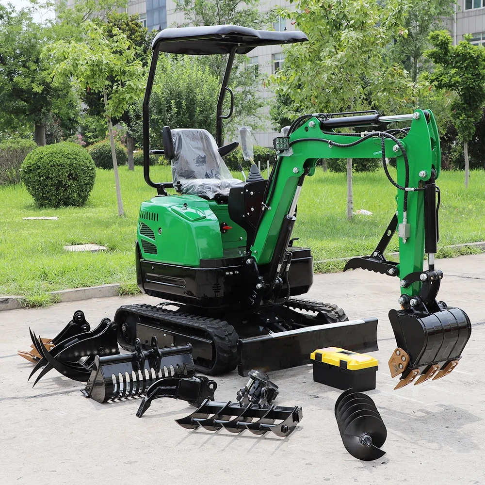 INFRONT Earth-moving machinery Vibrate Hammer Hydraulic Post Pile Driver Skid Steer Post Driver for 1ton 2 ton Mini Excavator