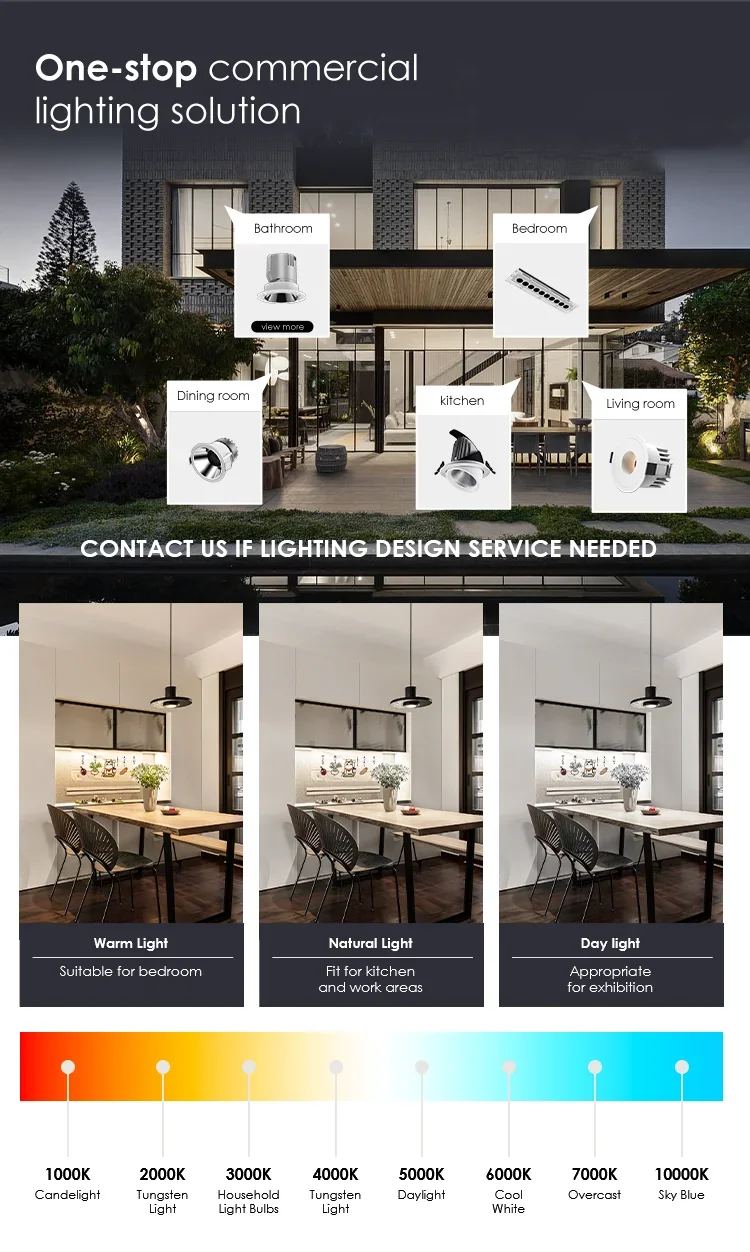 12W round indoor lighting dia 95*62mm led spotlights IP54 classic recessed spot lights hotel ceiling spot light