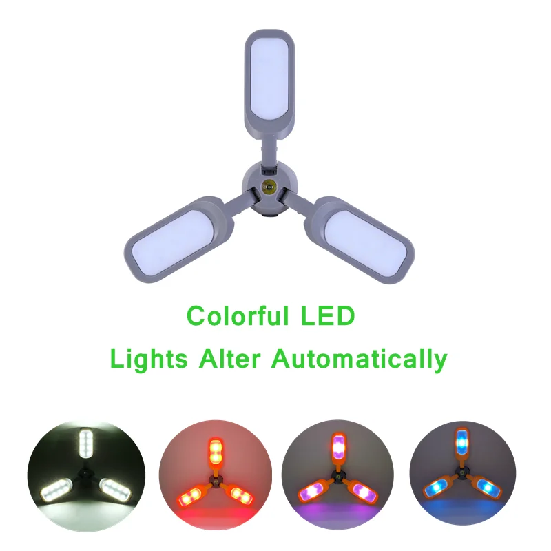 USB Rechargeable solar power collapsible LED Clover lantern red warning emergency light outdoor camping hiking  romantic lamp