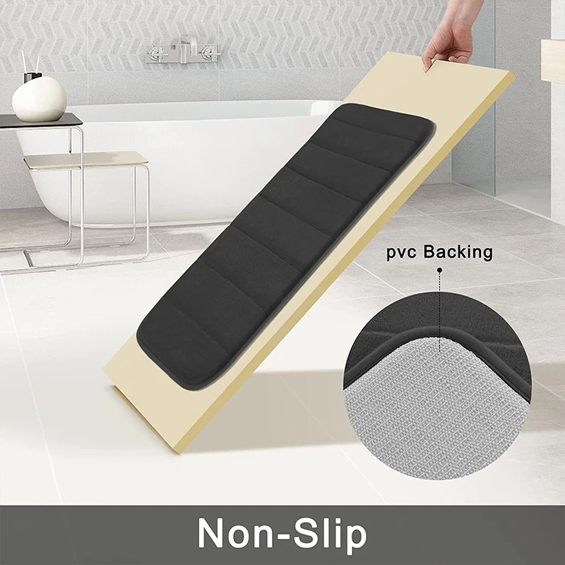 Memory Foam Rug Bath Bathroom Carpet U Shape Ultra Soft Plush Toilet Mat