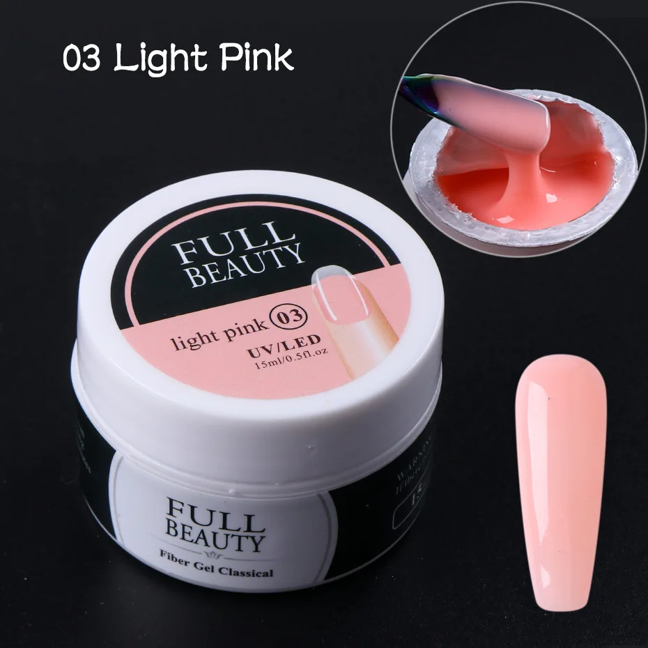 Hot Selling Colors UV Led 15ml Clear Pink Nail Tips Extension Poli Poly Gel