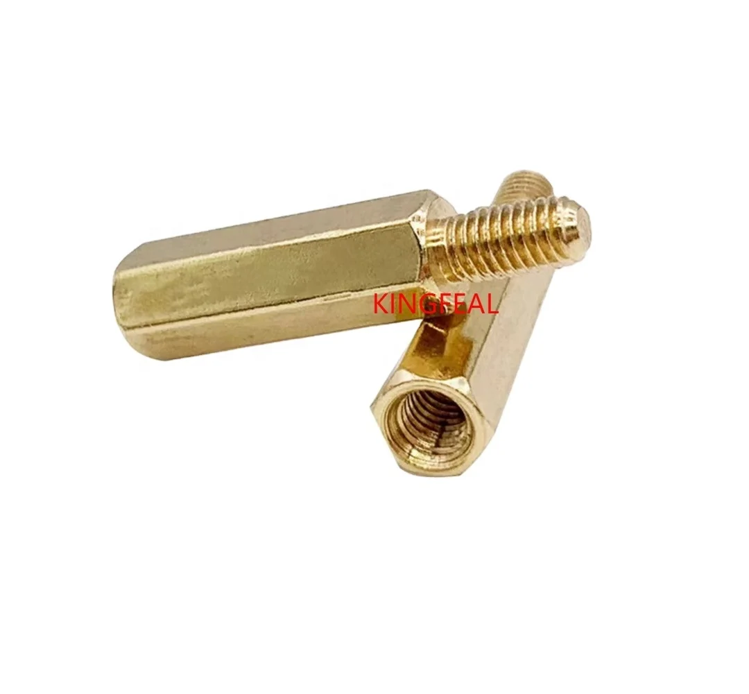 M2M2.5M3M4M5M6 single pass hexagonal copper stud screw single head yin-yang isolation stud screw 59 copper