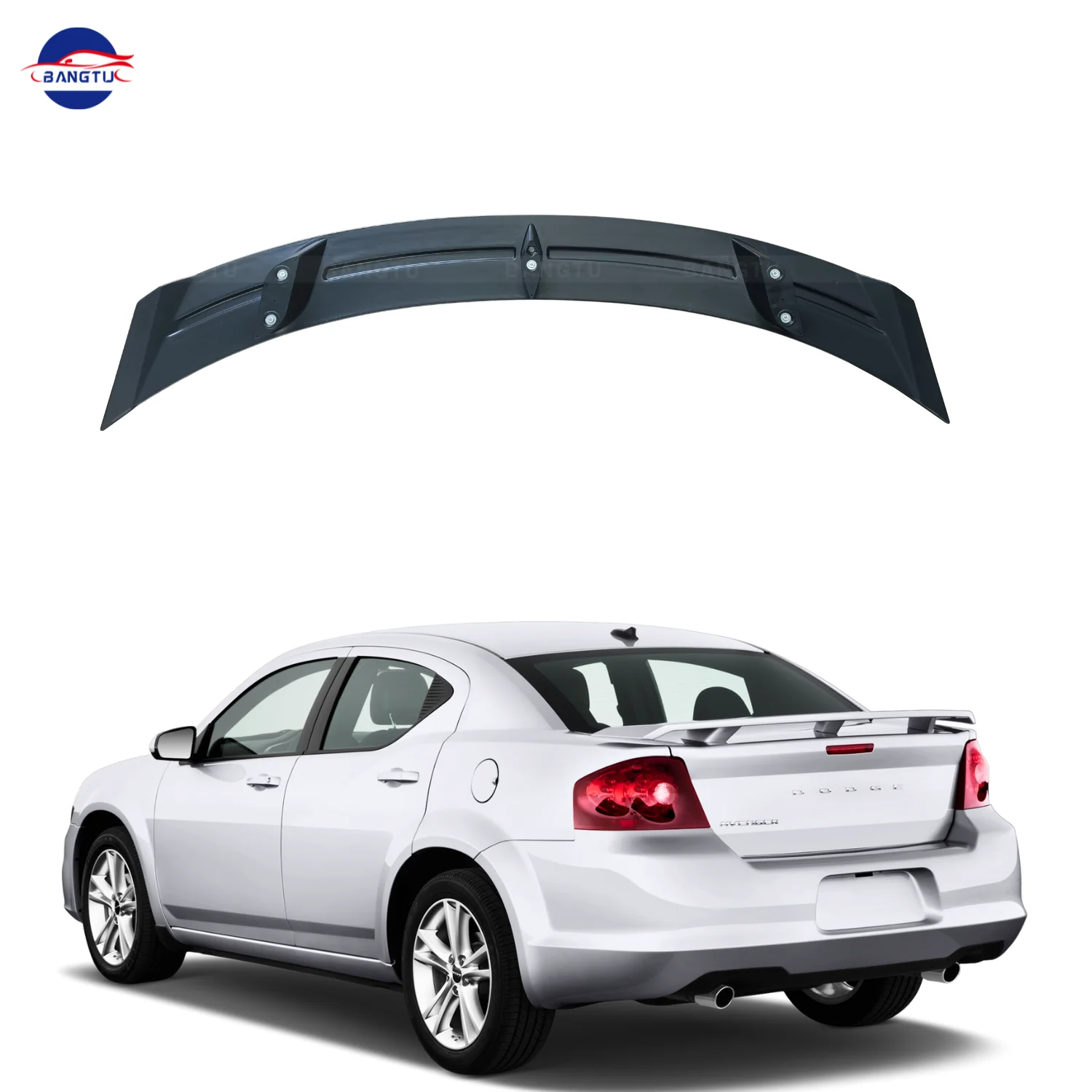 FACTORY PRICE CAR SPOILER FOR DODGE AVENGER 2012+ ABS PRIMER CAR REAR WRC SPOILER CAR ACCESSORIES