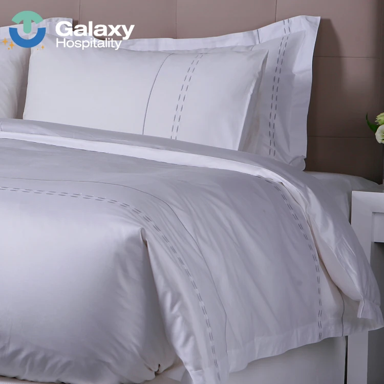 5 Star Hotel White 300 Thread Count Percale Microfiber Bed Sheet Set