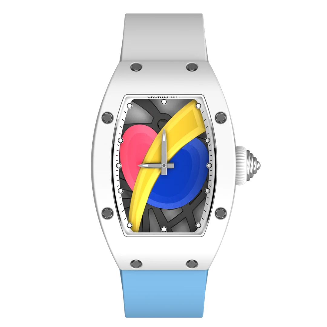 Rainbow love element fashionable design Luxury Sapphire Richard Wristwatch Waterproof High-Tech Ceramic Body watch