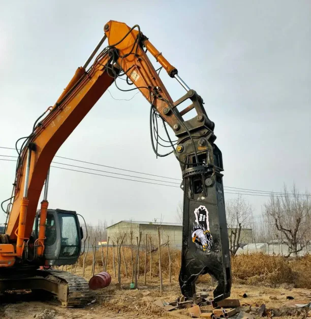 Heavy Duty Excavator Hydraulic Shear Attachments Steel Cutter Machine Excavator Scrap Shear