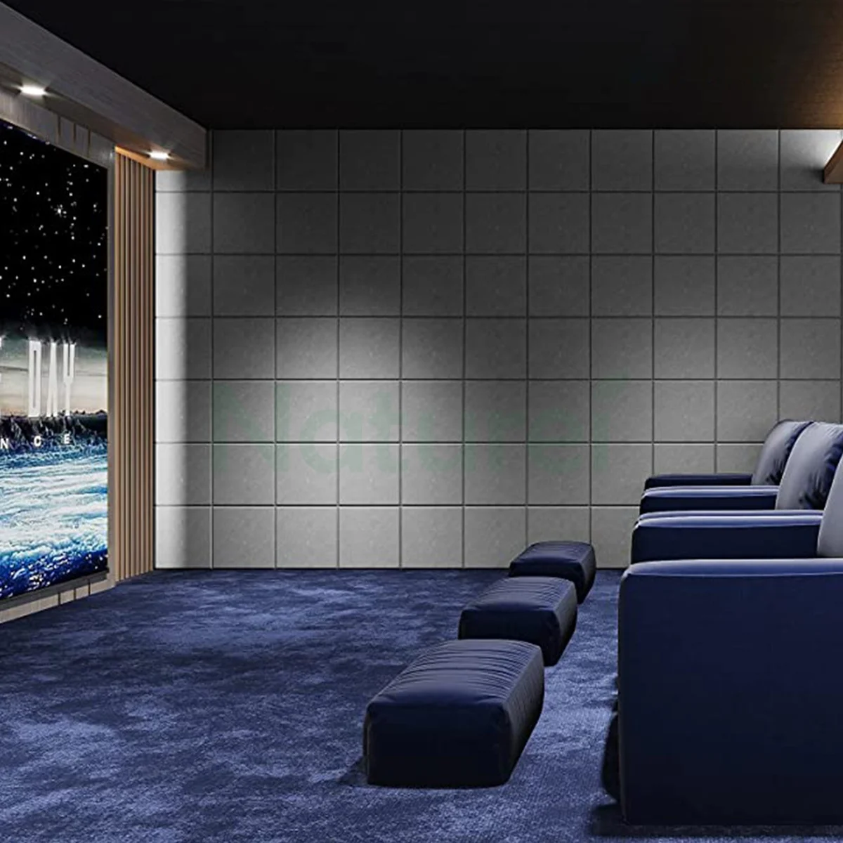 Professional Customization decorative wall panel square polyester fiber acoustic panels
