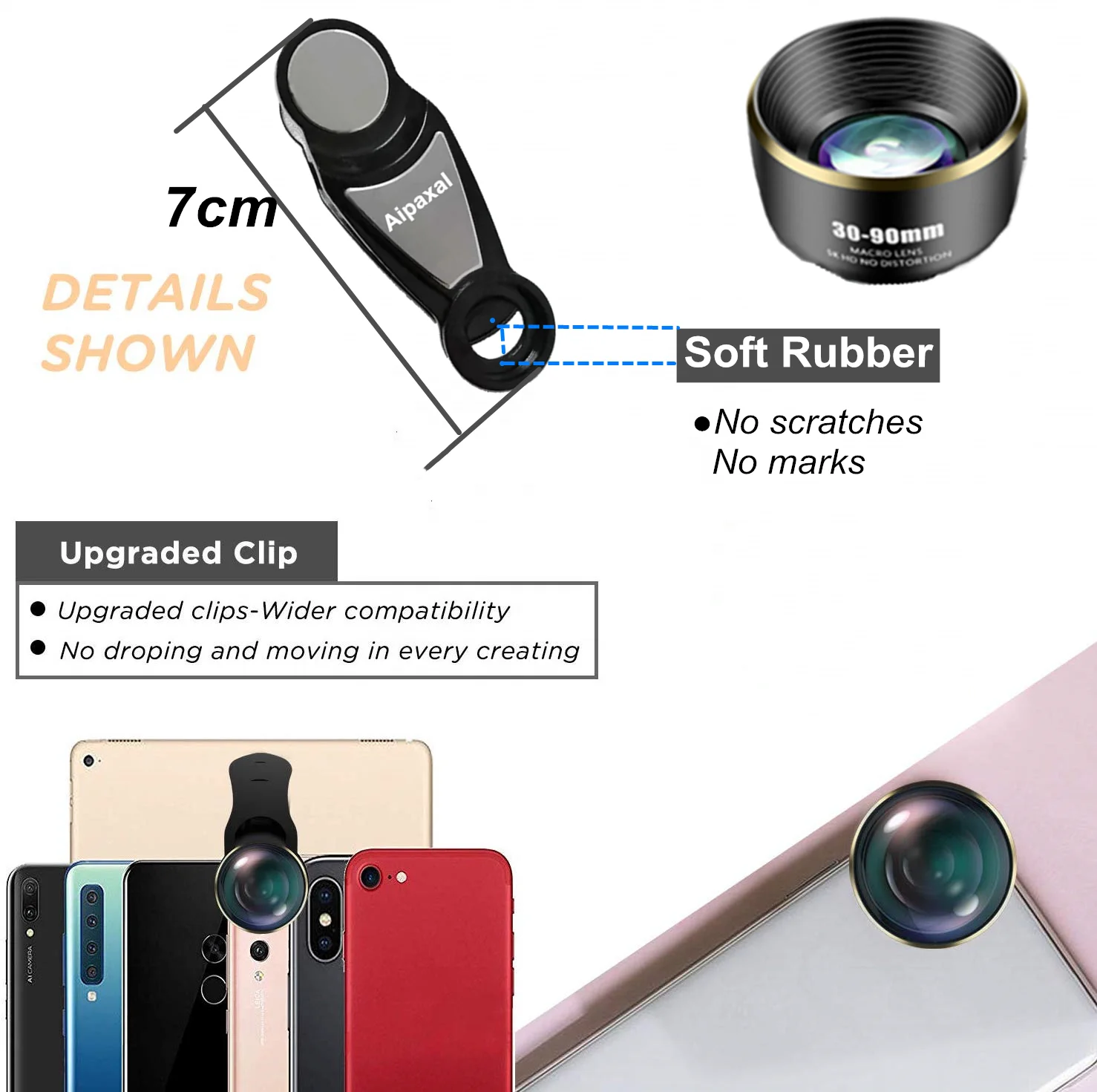 
Aipaxal New Design 5k HD Professional Macro Camera Lens for Mobile Phone 