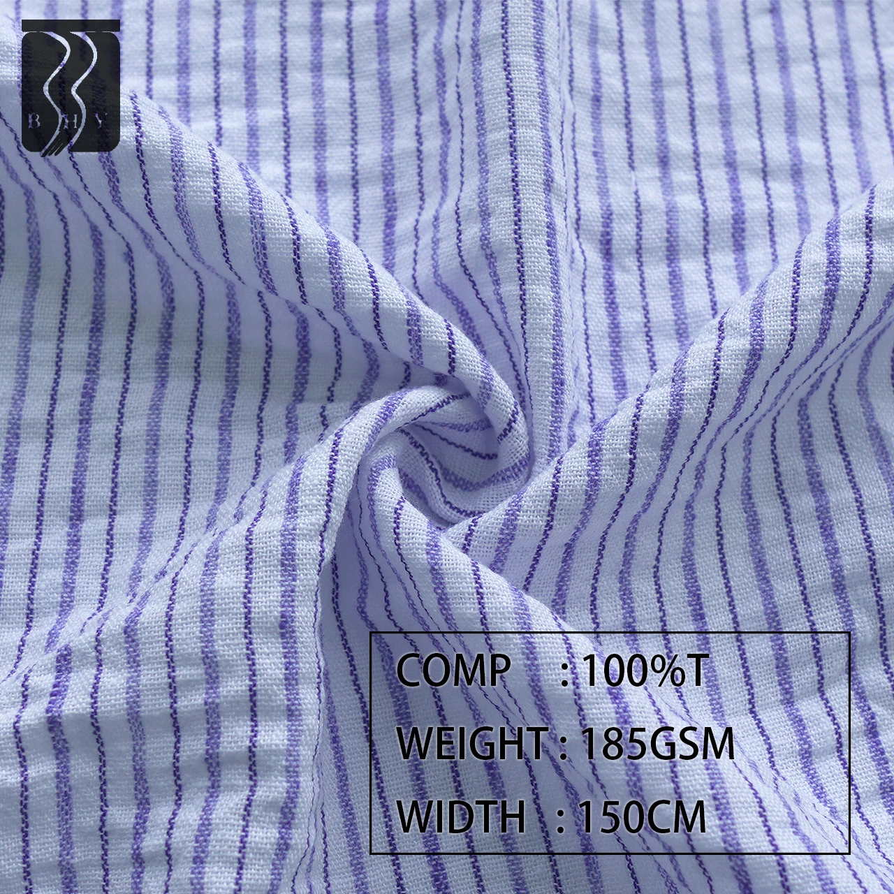 Stripe-Wrinkled Fabric Dress Bubble Gauze Polyester Color Woven Sunscreen Clothing Luggage Craft Fabric Stretch Sofa Curtain