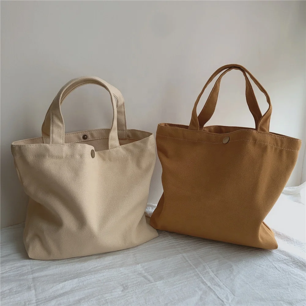 Маленькие корейские красочные пустые хлопчатобумажные холщовые сумки-тоут с пользовательским логотипом