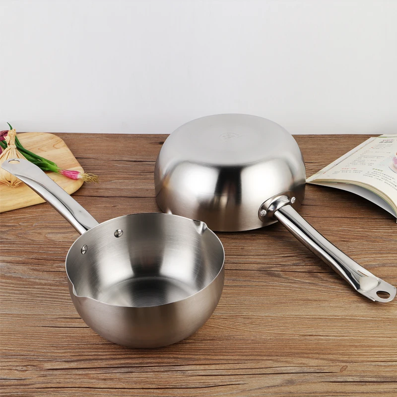 Factory direct selling stainless steel 18/20/22 cm die cast cooking pot mini sauce pan,stainless steel Korea pot