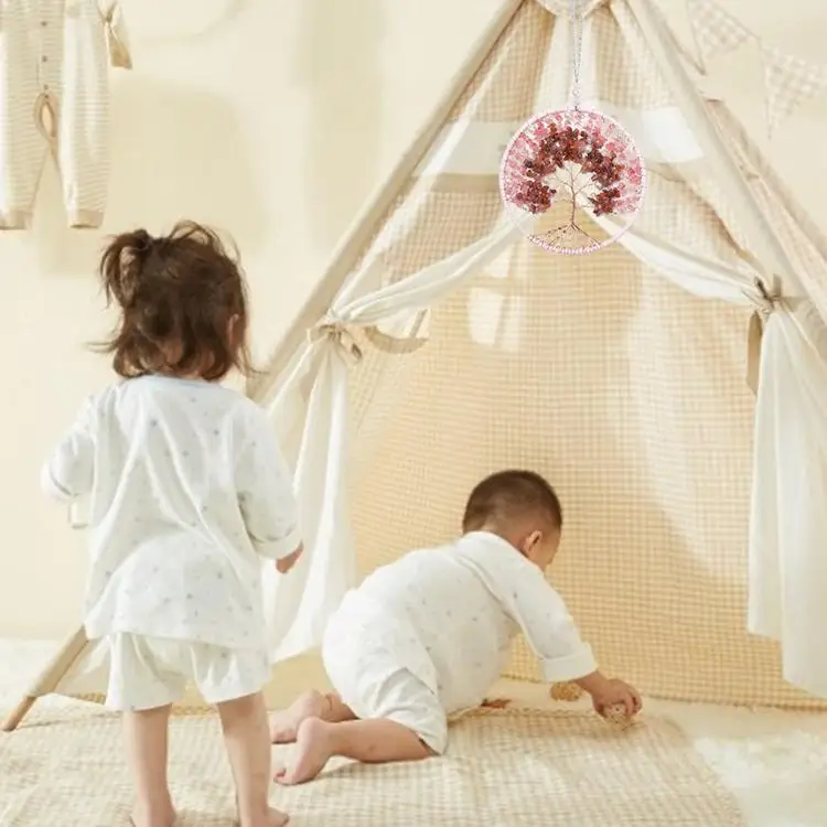 
Garden Wind Chimes Tree of Life Crystal Handmade Hanging Decor 