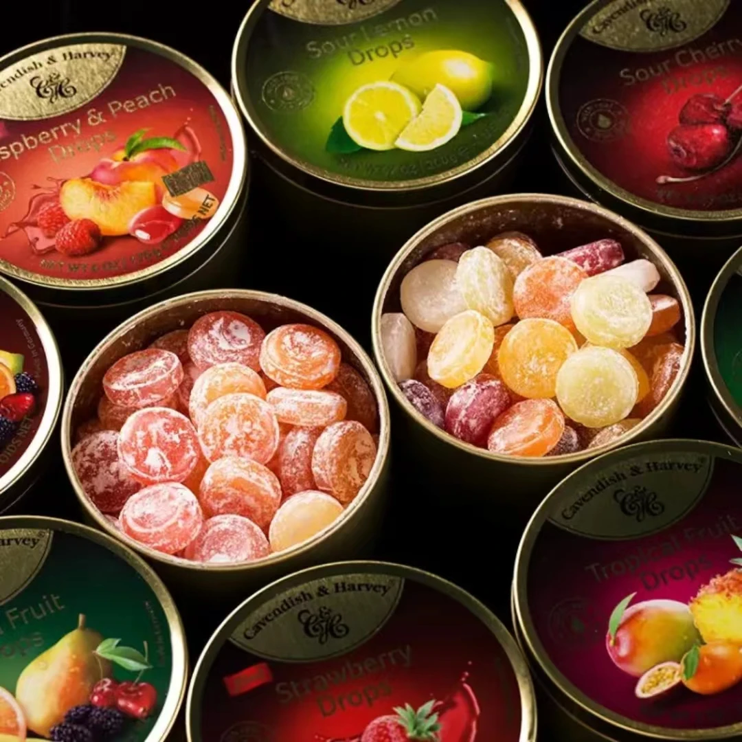 German Mixed Flavor Mint Fruit Candy 200g Exotic casual Mint hard candy tin box jar candy