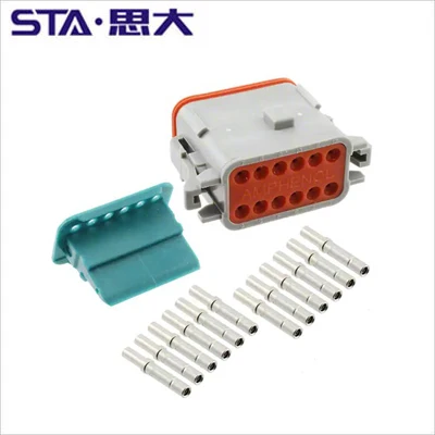 Automotive Connectors Wiring Harness Processing 12 Pins Sealed Male Female Deustch Dt Connector