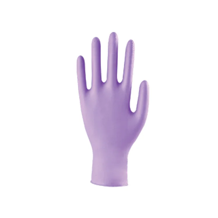 Pure Material Coated Teflon Disposable Gloves Medical Black Nitrile Glove Individually Packaged