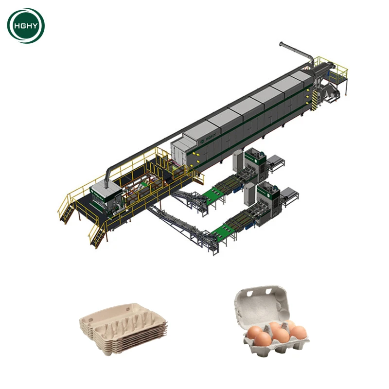 Полностью автоматическая машина для производства яичных коробок, цена, линия по производству бумажных лотков, установка с двойным вращением, формовочная машина для яиц