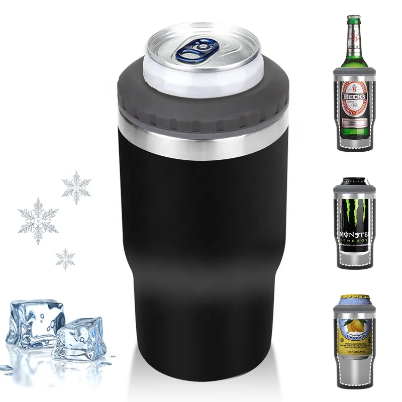 High Quality Vacuum Insulator stainless steel beer can cooler for 14 Oz, Tumbler Cups with Lids and Straws for Adults