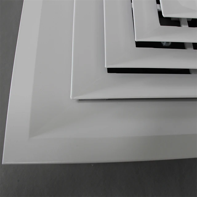 QIEXEIN HVAC System Way Supply Ceiling Air Diffuser Air Conditioning Square Diffuser Air Vent Outlet
