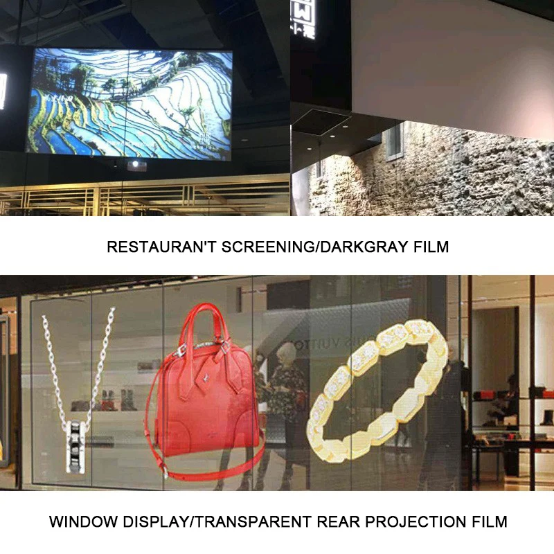 Daylight Window Display Rear Transparent Hologram Projector Screen For 3d Film Back Adhesive