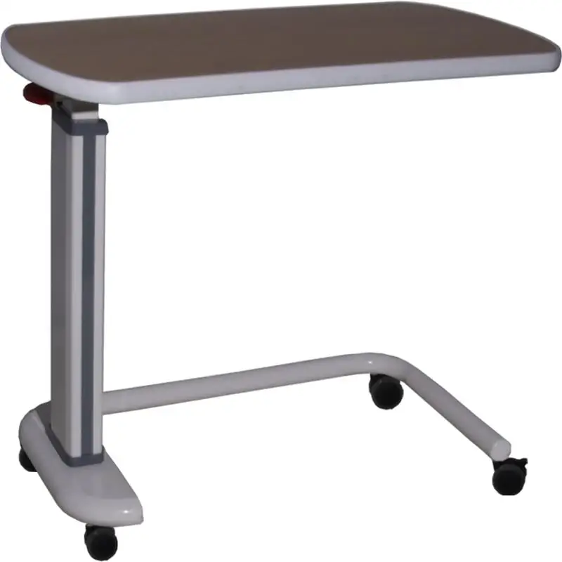 MN-OVT004 Hospital Furniture Top Adjustable Medical Gas Spring Overbed Table for Hospital Bed Dining